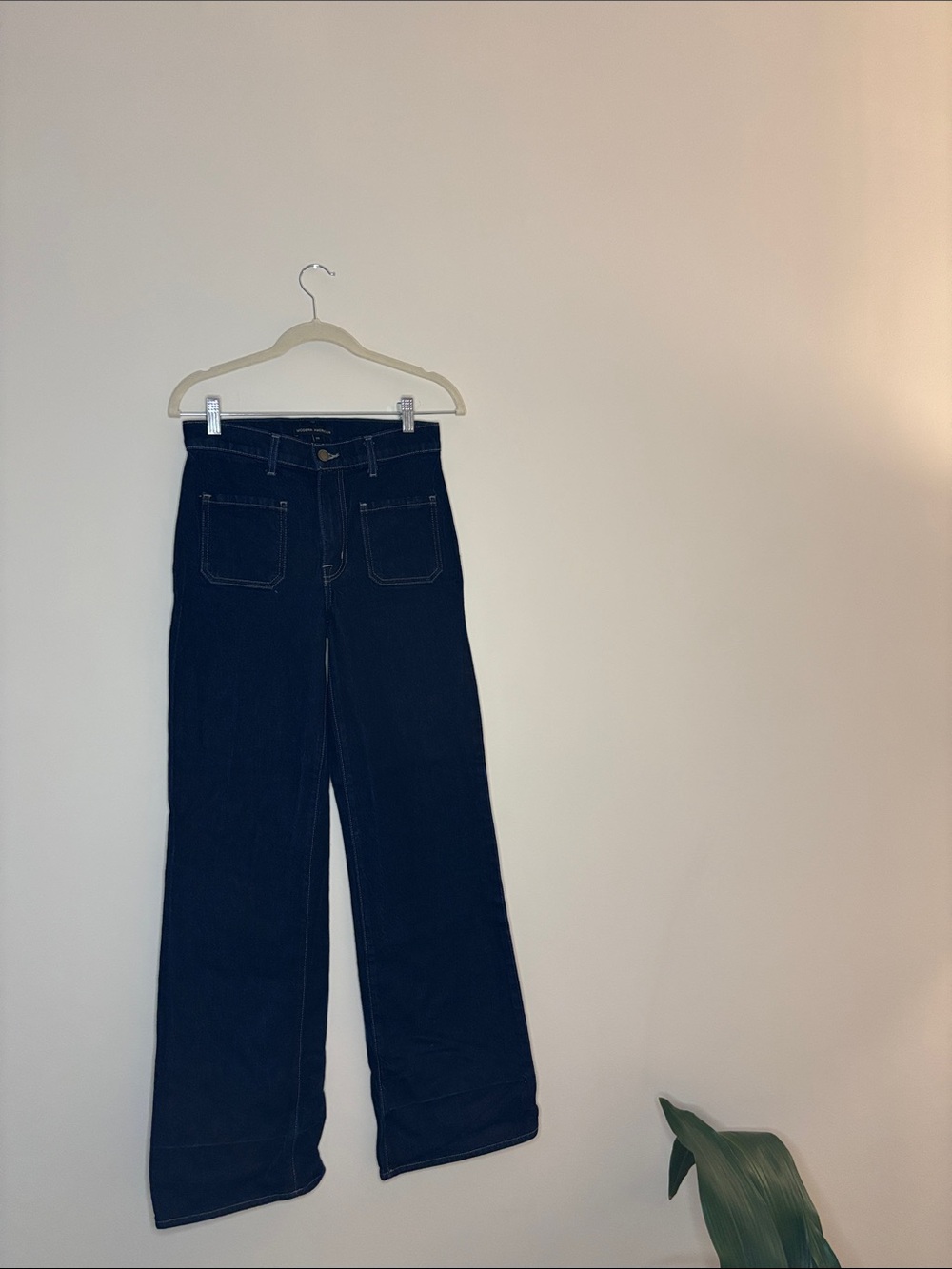 Good American Dark Blue Wide Leg Jeans - Picture 5 of 12